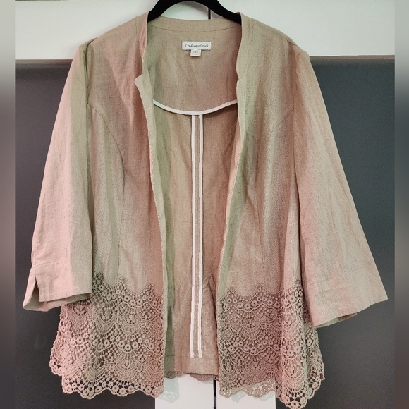 Coldwater Creek Tops - Coldwater Creek Linen Blazer